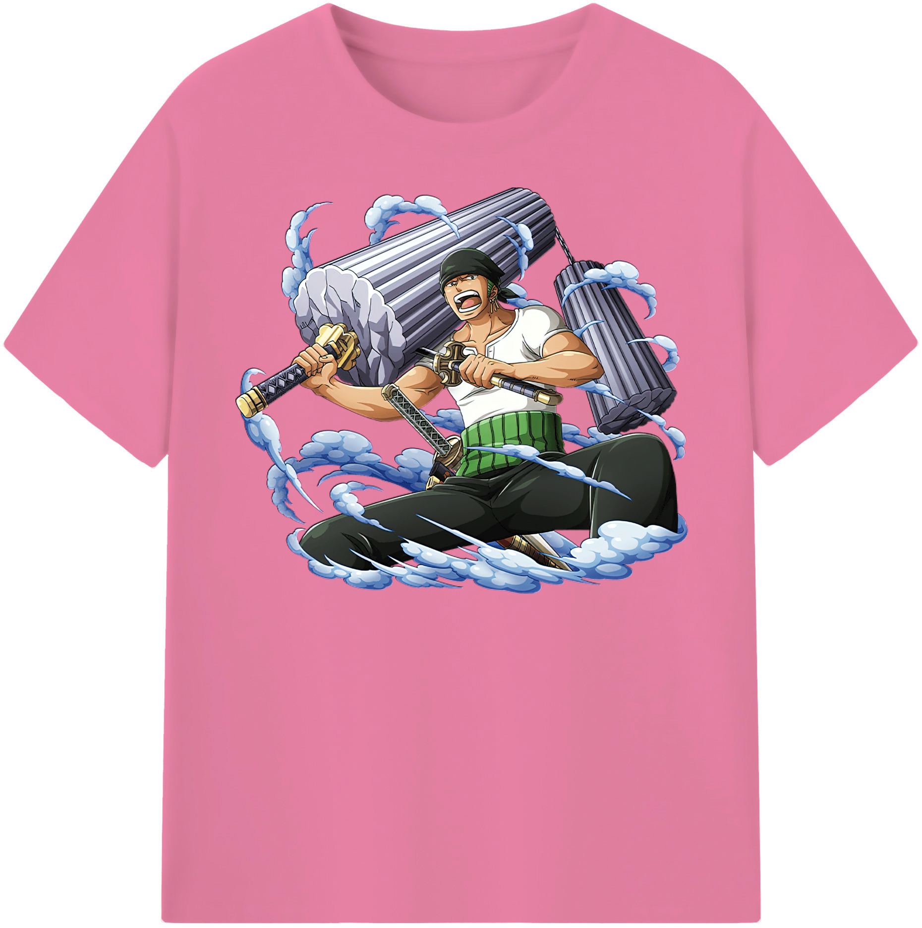 ワンピース ロロノア・ゾロ ONE PIECE Roronoa Zoro 綿100％半袖Tシャツ（フロントプリント）